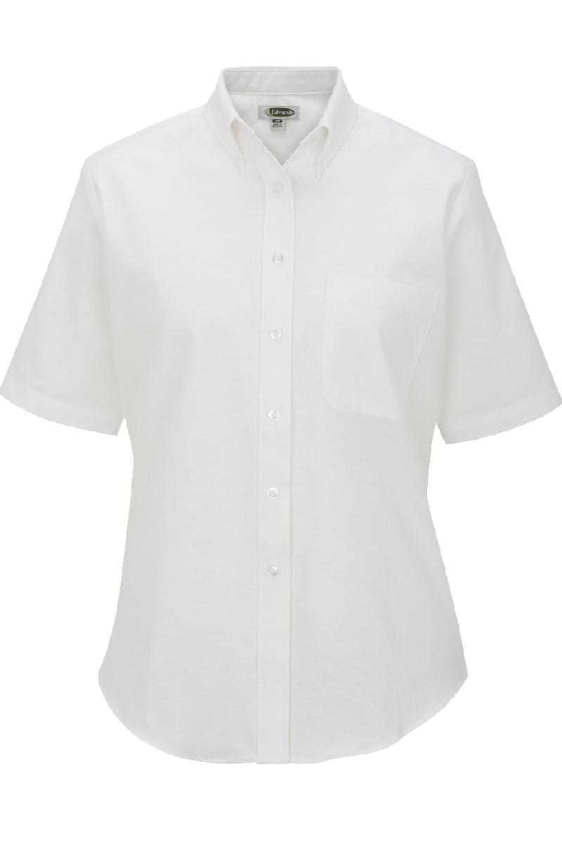 LADIES' SHORT SLEEVE OXFORD SHIRT - 5027