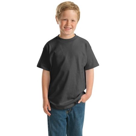 Hanes &#174;   -  Youth Beefy-T &#174;  Born to Be Worn 100% Cotton T-Shirt.  5380