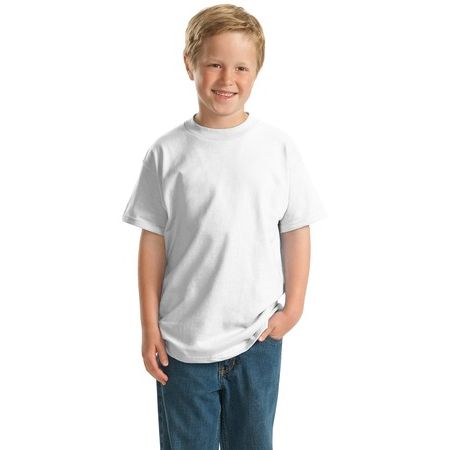 Hanes  -  Youth Beefy-T Born to Be Worn 100% Cotton T-Shirt.  5380