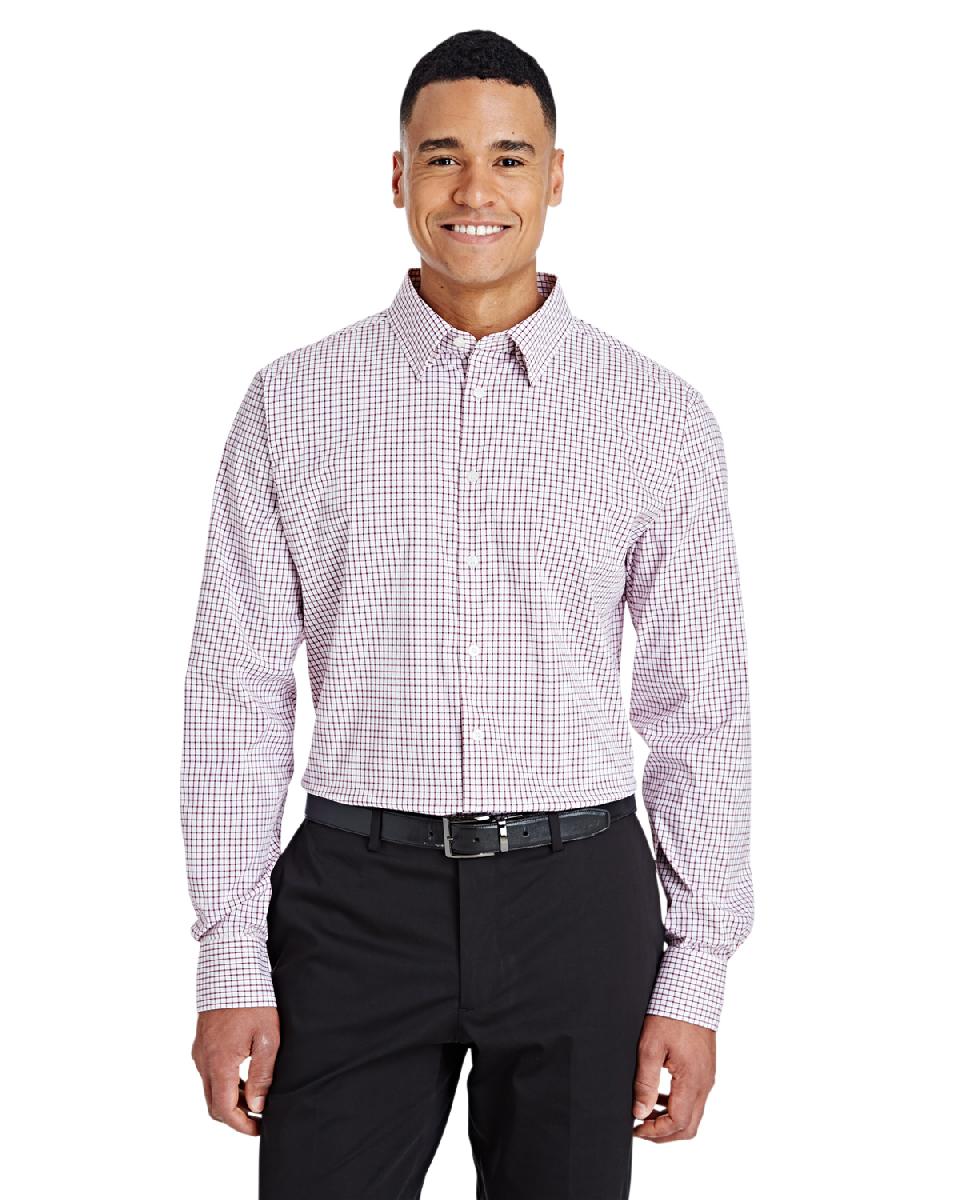 Devon & Jones Men's CrownLux Performance Micro Windowpane Shirt