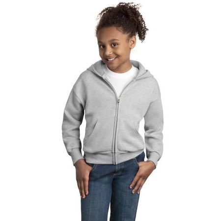 Hanes - Youth Comfortblend EcoSmart Full-Zip Hooded Sweatshirt. P480