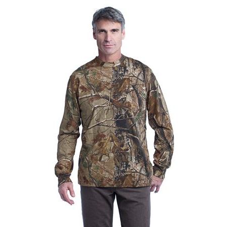Russell Outdoors ™ Realtree Long Sleeve Explorer 100% Cotton T-Shirt with Pocket. S020R