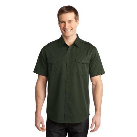 Port Authority ® Stain-Resistant Short Sleeve Twill Shirt. S648