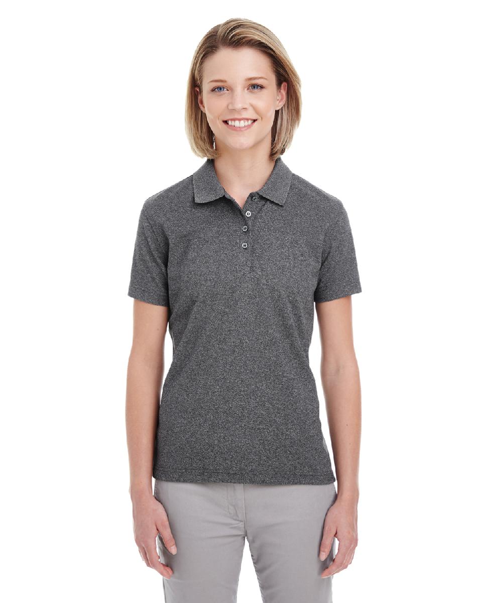 UltraClub Ladies' Heathered Piqué Polo