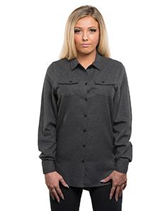 Burnside Ladies' Solid Flannel Shirt
