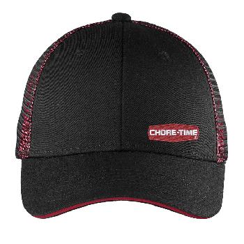 Port Authority Double Mesh Snapback Sandwich Bill Cap. CTB-CAP-RD