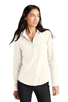 Mercer+Mettle™ Women's Stretch Crepe Long Sleeve Camp Blouse