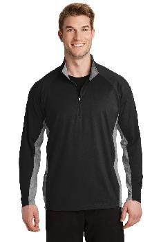 Sport-Tek Sport-Wick Stretch Contrast 1/2-Zip Pullover. ST854